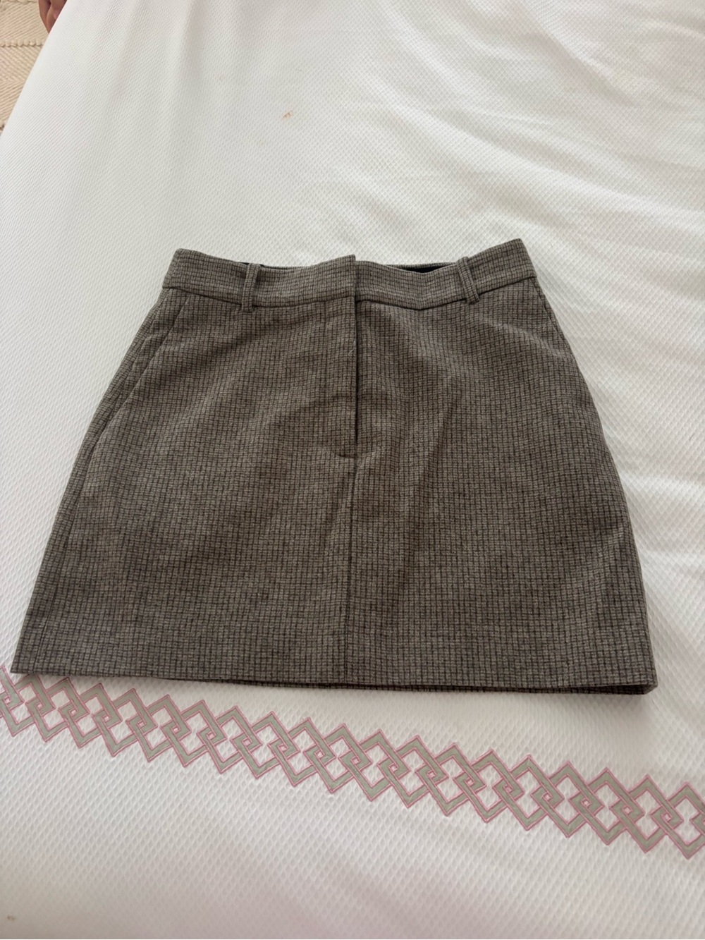 Babaton Charcoal Gray Mini Skirt
